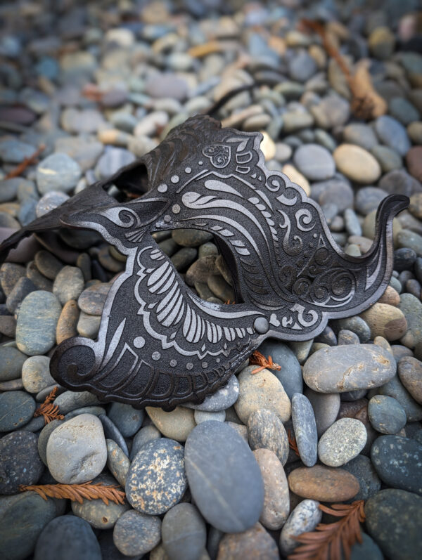 Devil Masquerade Black Leather Fetish Mask Black - Image 3
