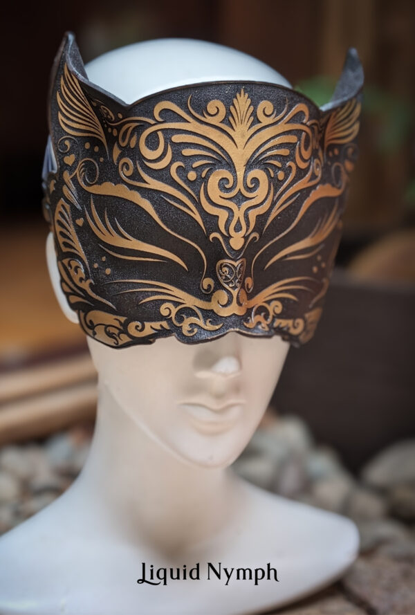 Kitty Blindfold Kismask in Gold - Image 3