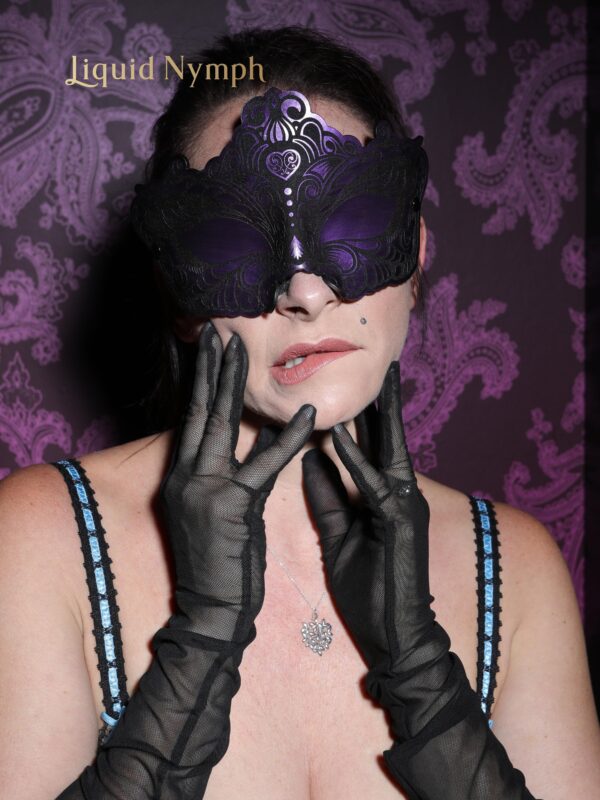 NEW  Blindfold Blackout Laser Etched Leather Eye mask Sleep mask Kismask